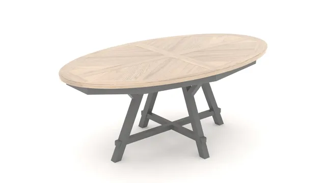 Ateliers de Langres Odyssée table ovale 1 allonge chêne