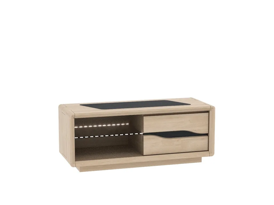 Ateliers de Langres Ceram meuble TV 1 porte niche chêne