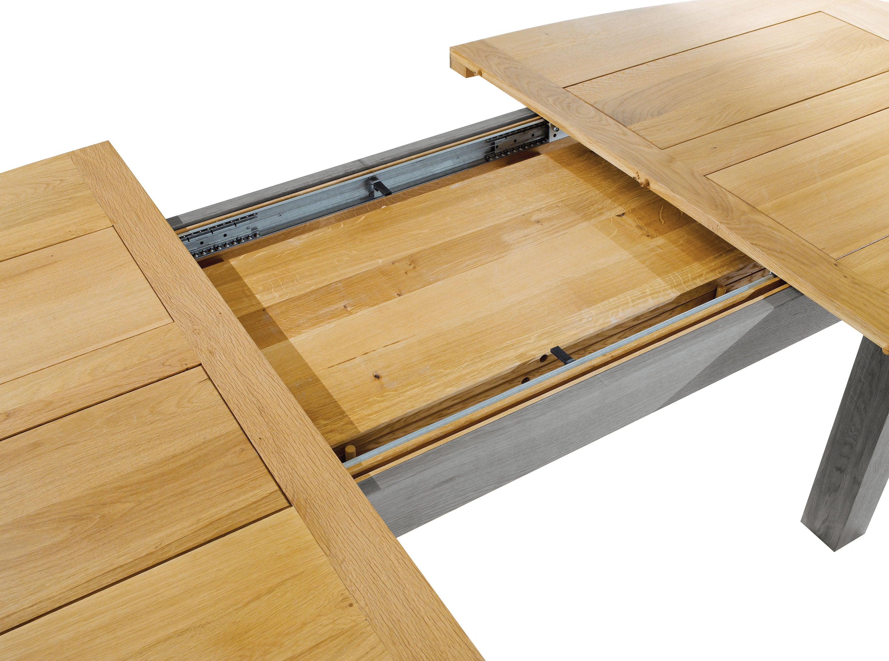 Ateliers de Langres Whitney table ovale chêne massif 1 allonge