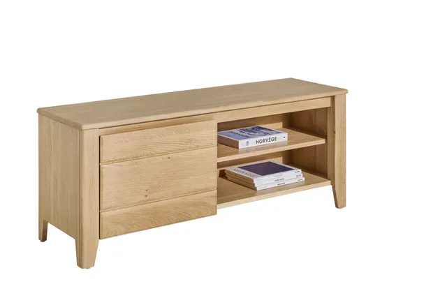 Ateliers de Langres Ynes Meuble TV 1 porte 1 niche chêne