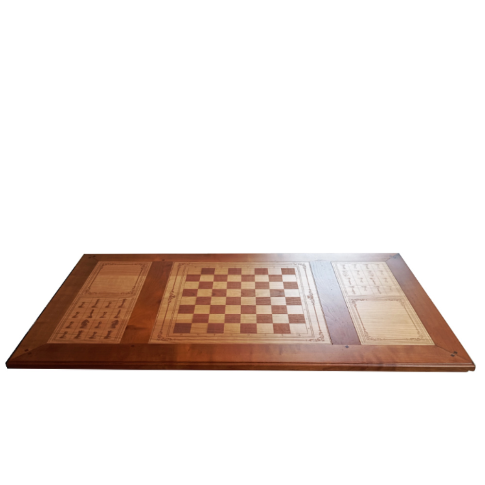 BATEL Natural 1214 Bureau Échiquier bois 3 tiroirs