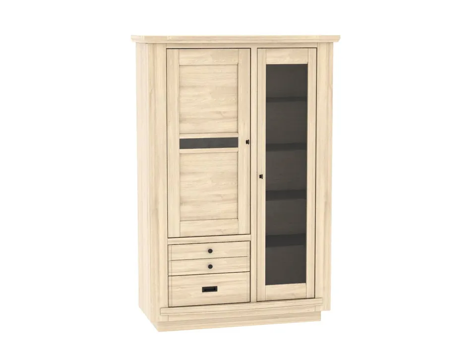 Ateliers de Langres Belem vitrine 1 porte vitrée chêne