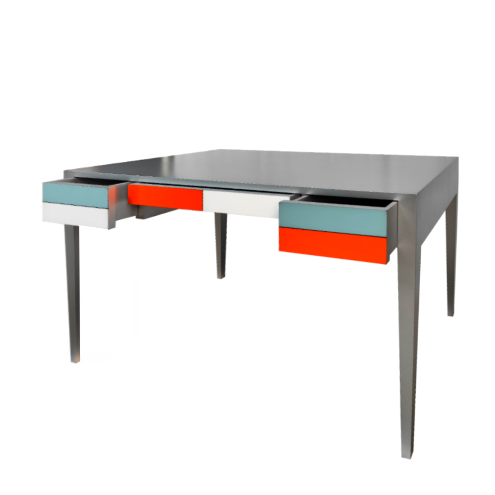 BATEL Multicolore 791 bureau 3 tiroirs 130 cm