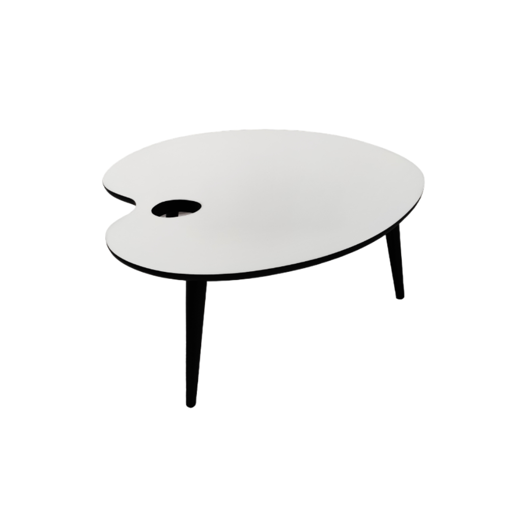 BATEL Palette 283L tables gigognes plateau laqué lot 3 bois