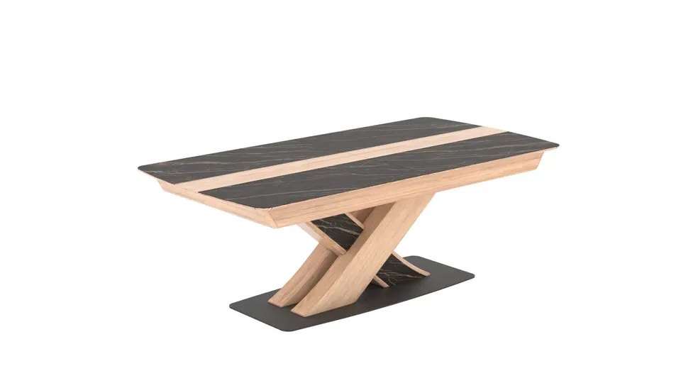 Ateliers de Langres Thales Table chêne 180 rallonge 100 cm