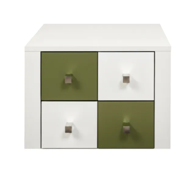 BATEL Multicolore 1002 chevet suspendu 2 tiroirs bois 35cm