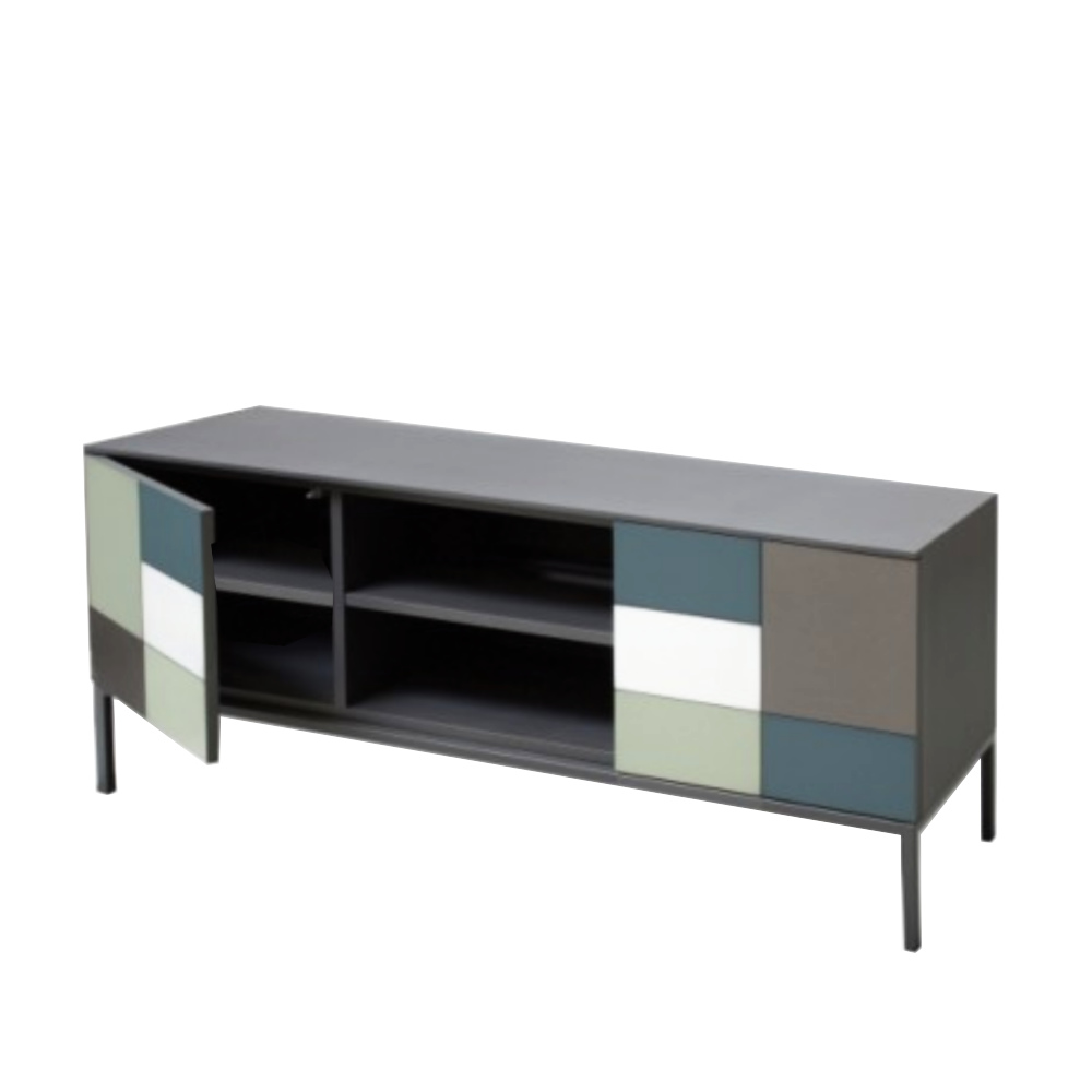 BATEL Quadrik 034 meuble TV 130 cm 2 portes bois