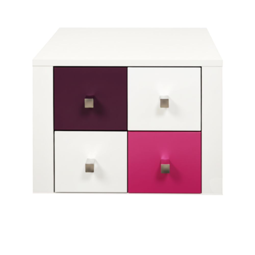 BATEL Multicolore 1002 chevet suspendu 2 tiroirs bois 35cm