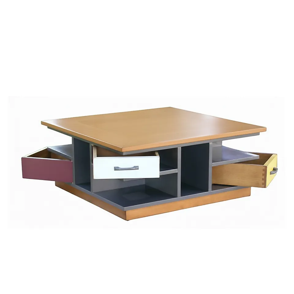 Batel Domino CD171C table basse carrée bois 90 cm