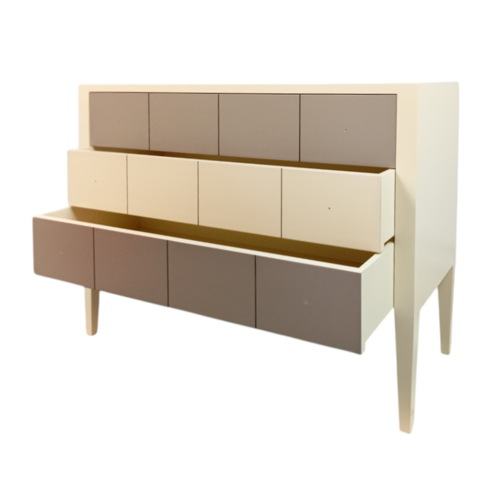 BATEL Multicolore 757 commode basse 3 tiroirs