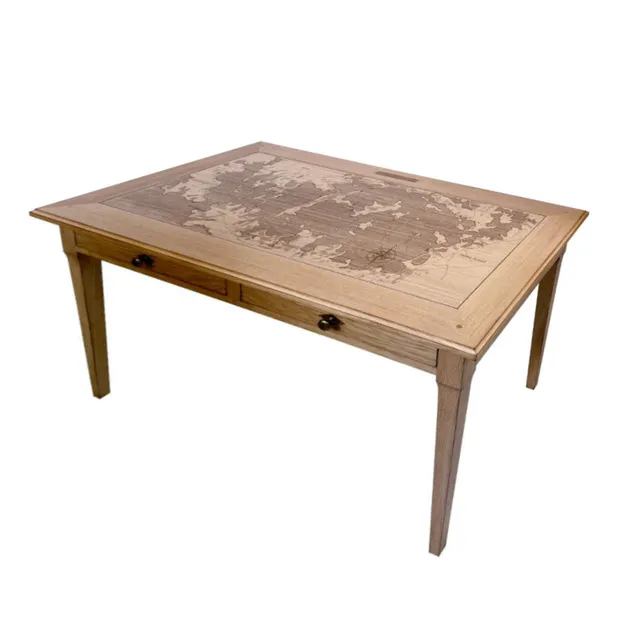 Batel Divers 213 bureau chêne 118 cm 2 tiroirs