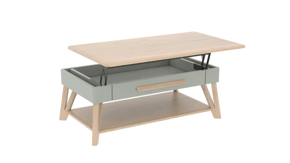 Ateliers de Langres Alva table basse dînette chêne