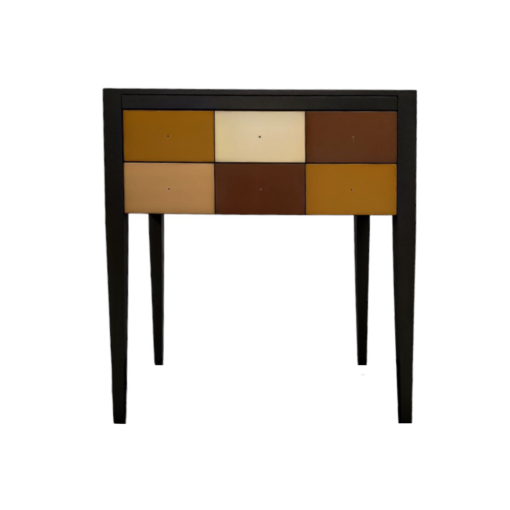 BATEL Multicolore 751 table écritoire 2 tiroirs bois français