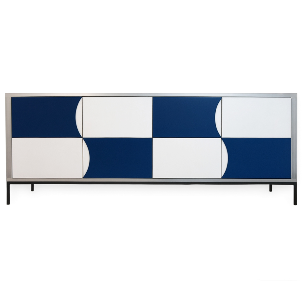 Batel Ellipse enfilade 701 4 portes 210 cm piétement métal