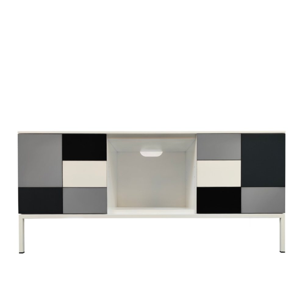 BATEL Quadrik 034 meuble TV 130 cm 2 portes bois