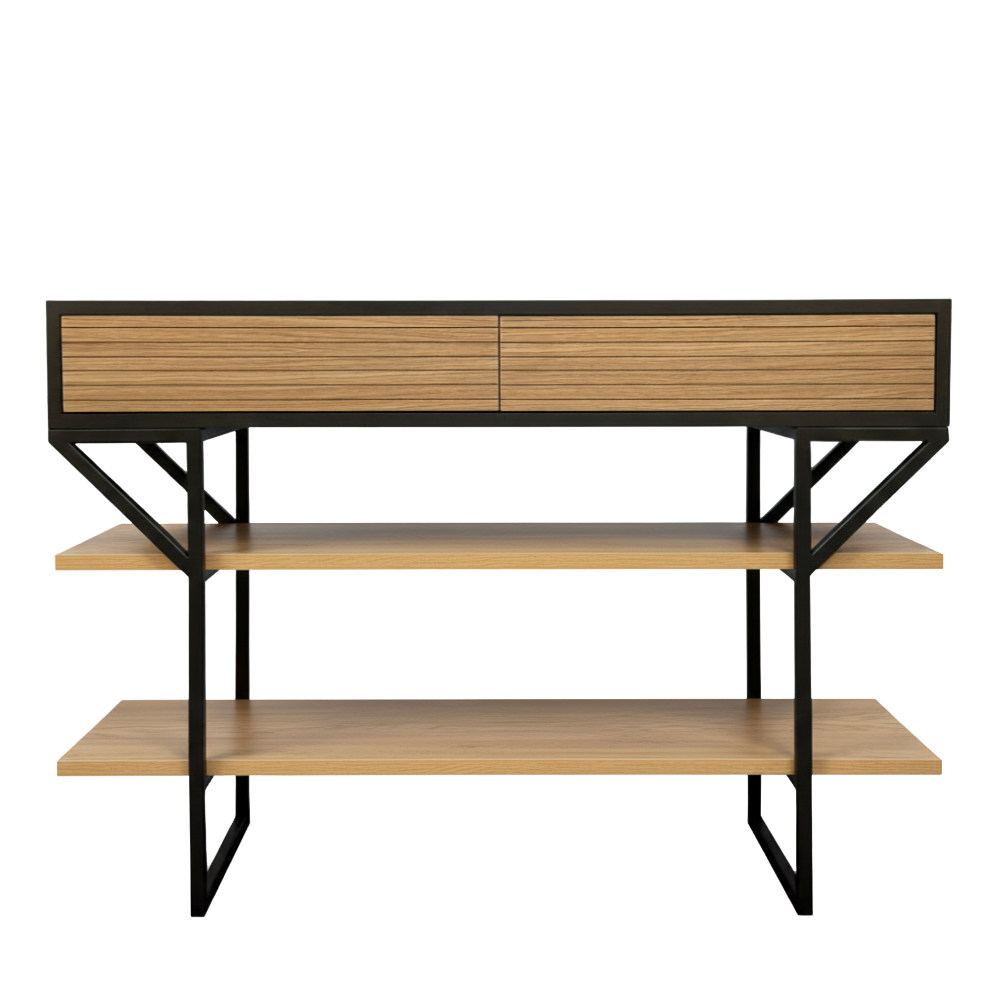 BATEL Horizon 2001 console laquée 120 cm 2 tiroirs