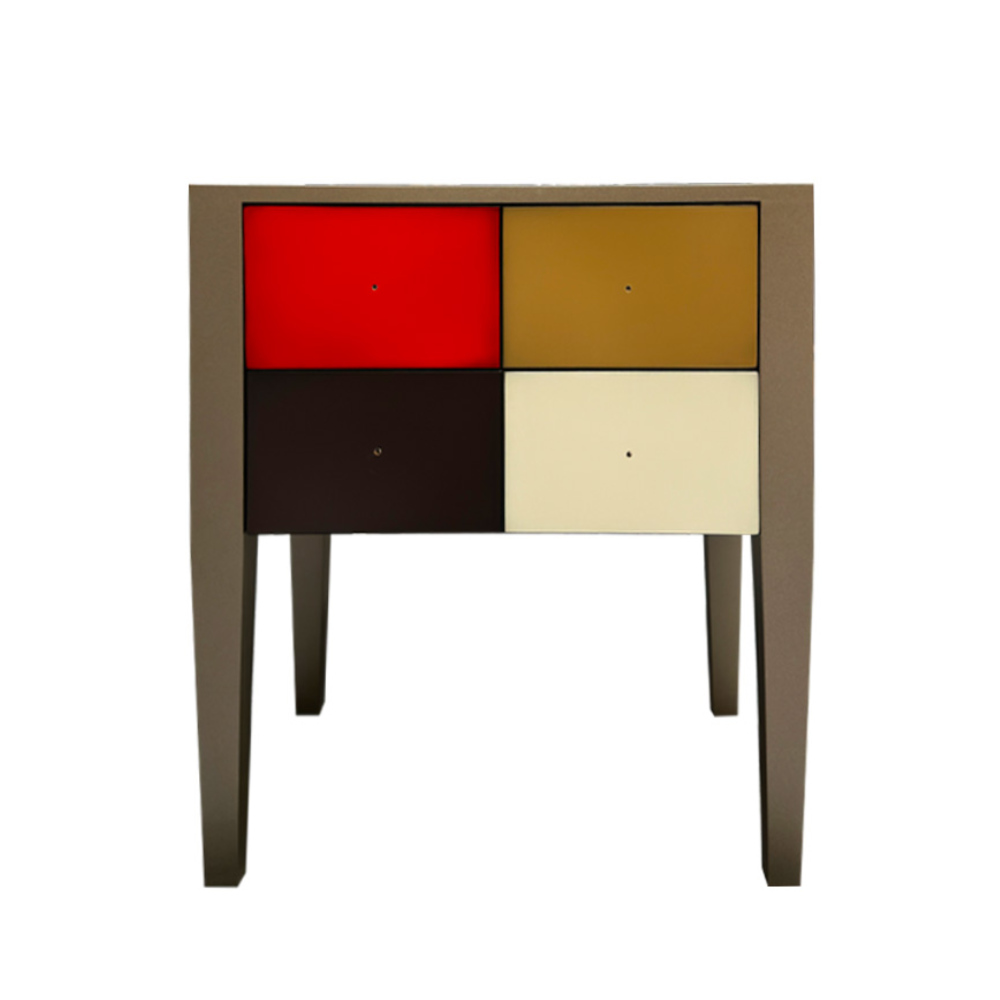 Batel Multicolore 762 chevet bois 2 tiroirs 47 cm