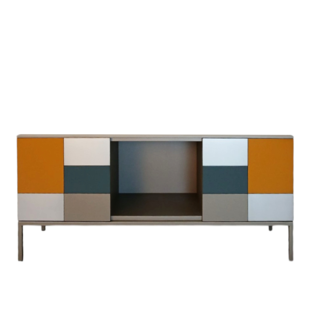 BATEL Quadrik 034 meuble TV 130 cm 2 portes bois