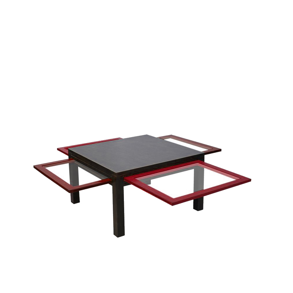 BATEL Divers 763 table basse 4 tablettes verre 74 cm