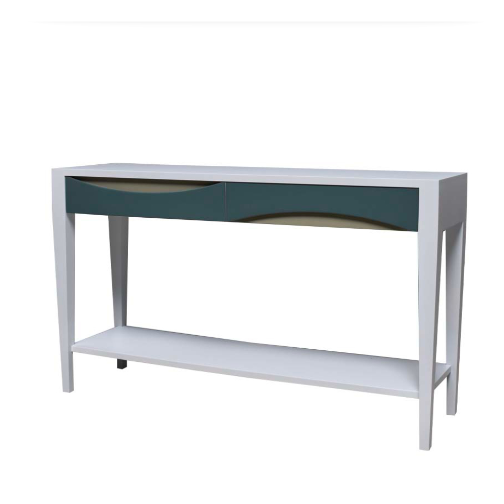 BATEL Ellipse 708T grande console 2 tiroirs 120 cm