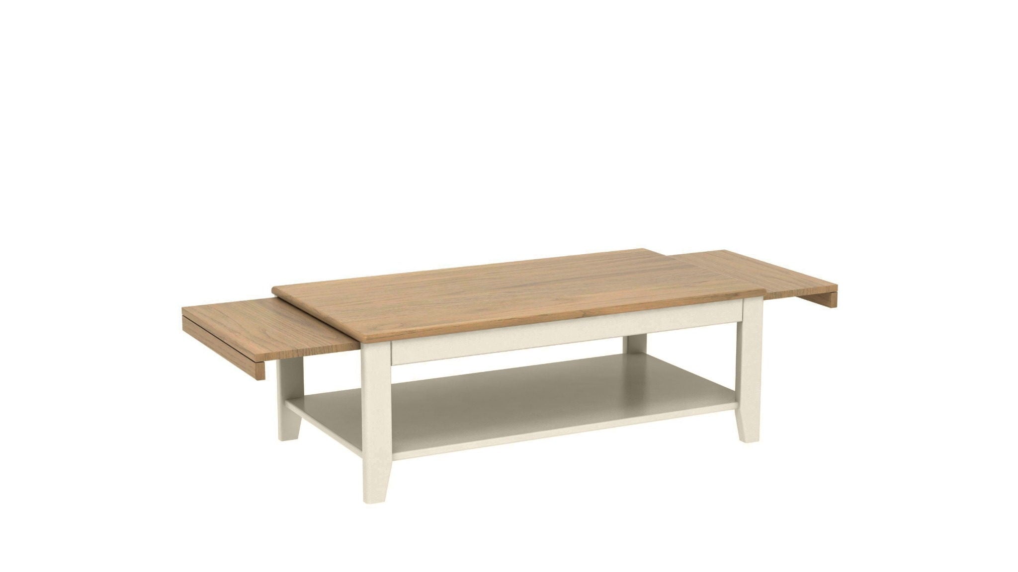 Ateliers de Langres YNES table basse 2 tirettes chêne massif