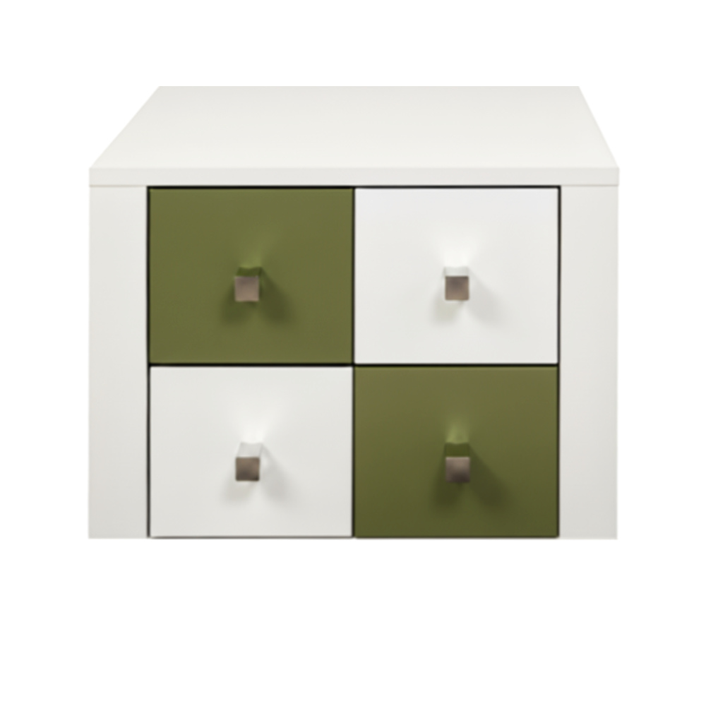 BATEL Multicolore 1002 chevet suspendu 2 tiroirs bois 35cm
