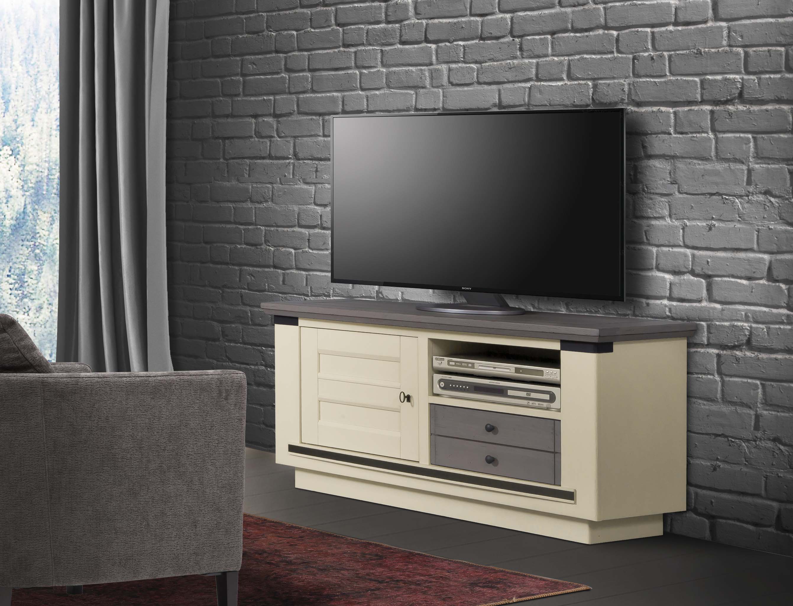 Ateliers de Langres Magellan meuble TV niche chêne