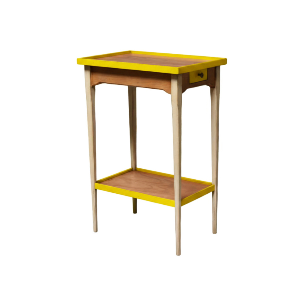 BATEL 502 Petite Table Guéridon Chêne 1 Tiroir