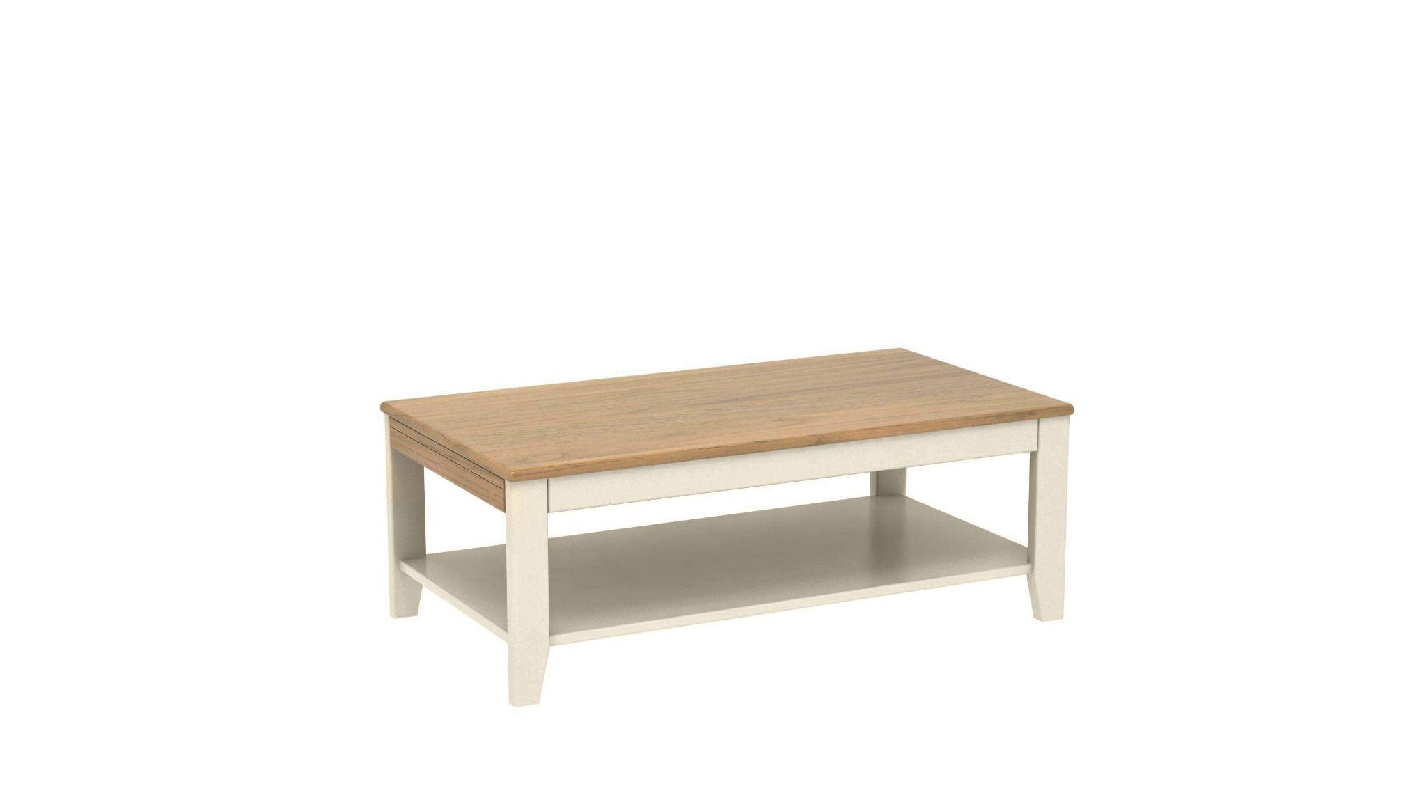 Ateliers de Langres YNES table basse 2 tirettes chêne massif