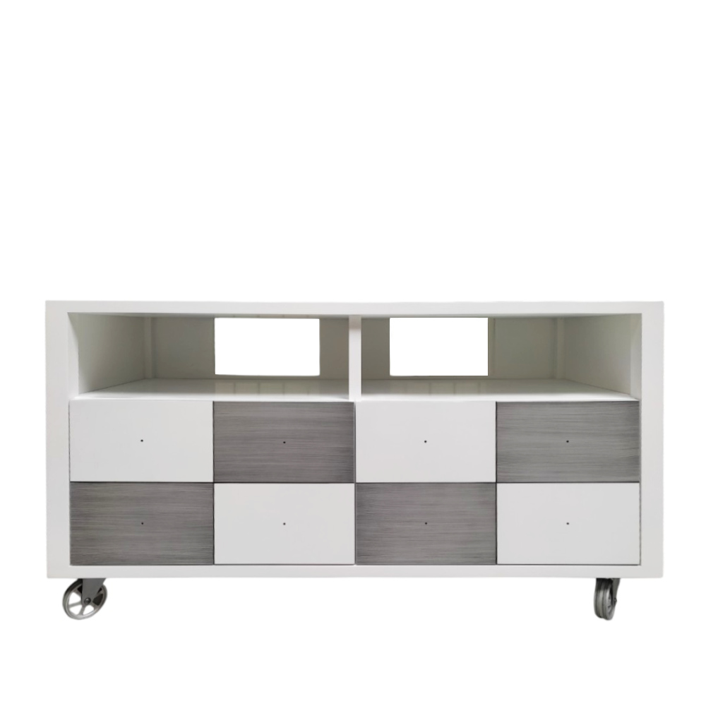 Batel Multicolore 781 Meuble TV 2 Portes 110 cm Roulettes
