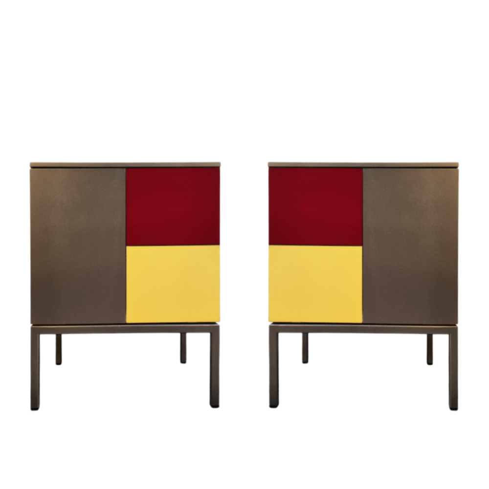 Batel Quadrik 036 chevet 1 porte bois 45 cm
