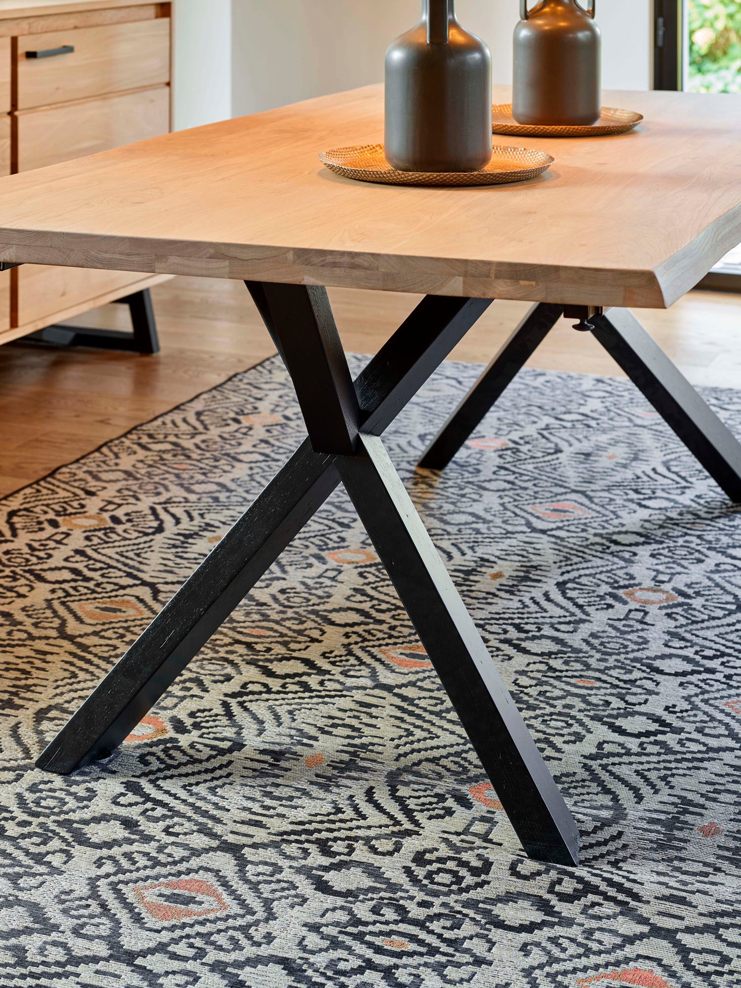 Ateliers de Langres Hudson Nomade table 160 cm plateau Arbre chêne