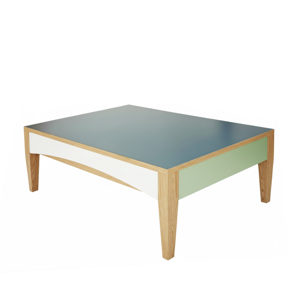 Batel Ellipse 703 table basse bois 100 cm 1 tiroir