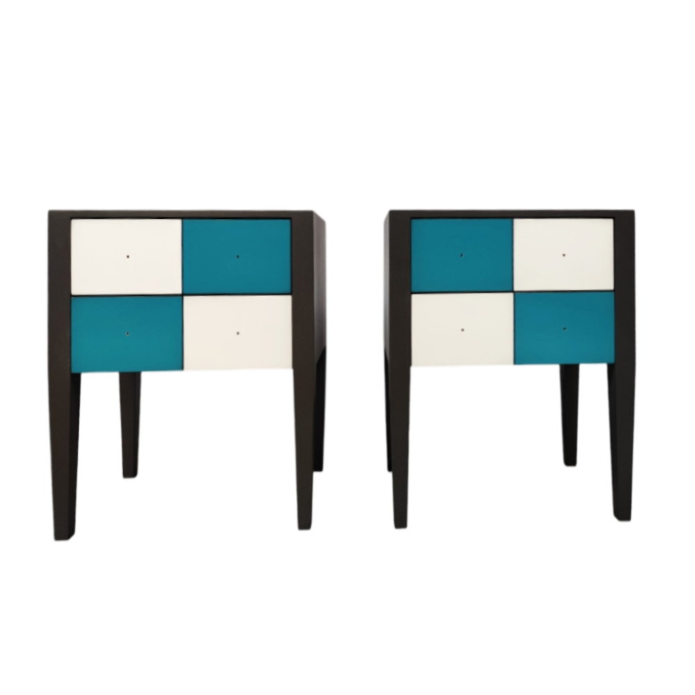 Batel Multicolore 762 chevet bois 2 tiroirs 47 cm