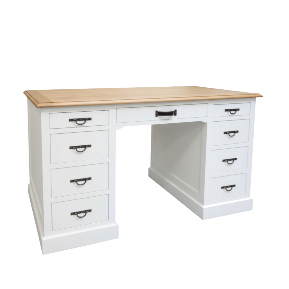 BATEL HP92 bureau chêne 3 tiroirs 140 cm