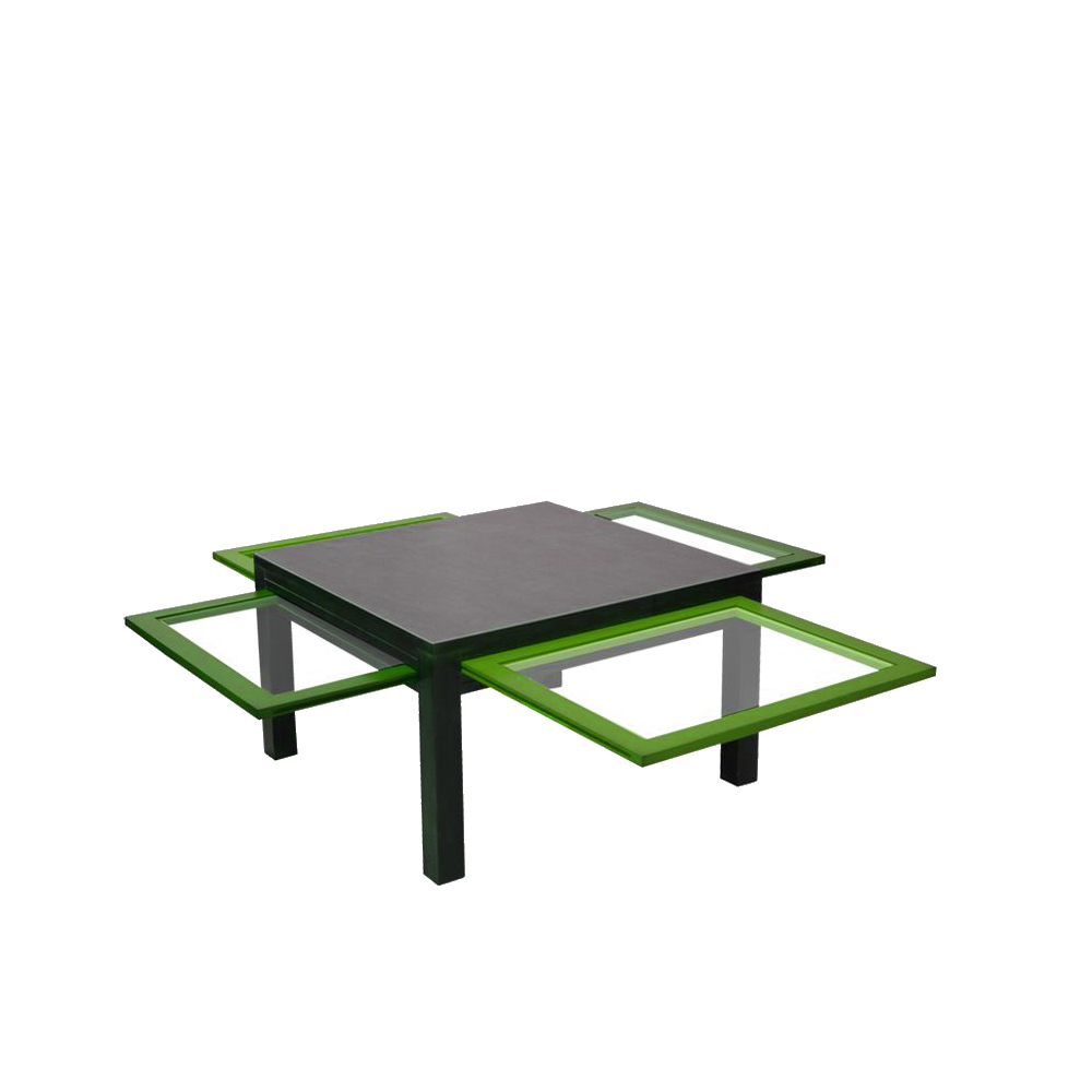 BATEL Divers 763 table basse 4 tablettes verre 74 cm