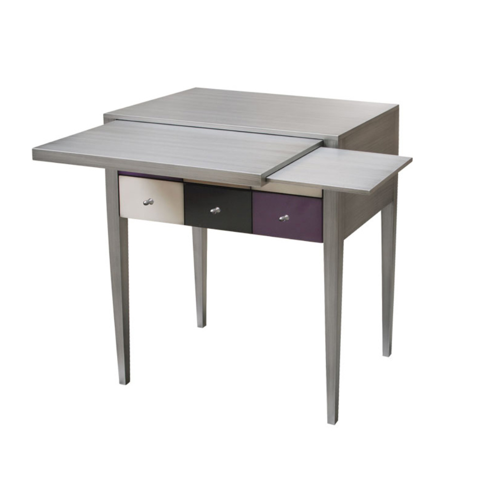 BATEL Multicolore 751 table écritoire 2 tiroirs bois français