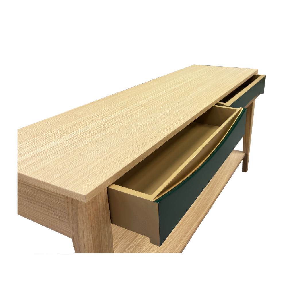 BATEL Ellipse 708T grande console 2 tiroirs 120 cm