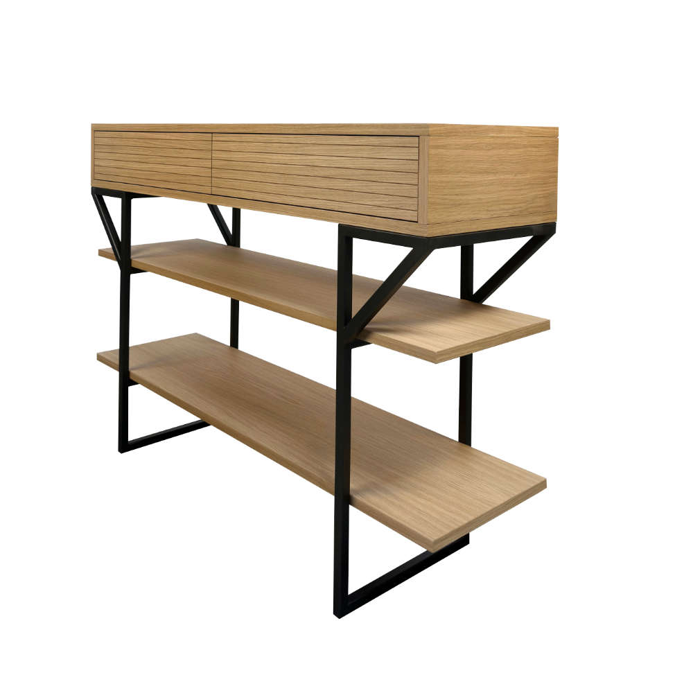 Batel Horizon 2001C console chêne 2 tiroirs 120 cm