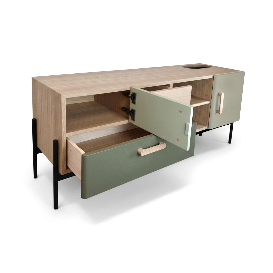 BATEL PopLine 4401 meuble TV 2 portes bois français