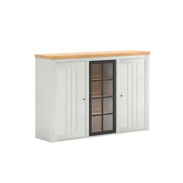 Ateliers de Langres Cosy corps haut 3 portes vaisselier chêne