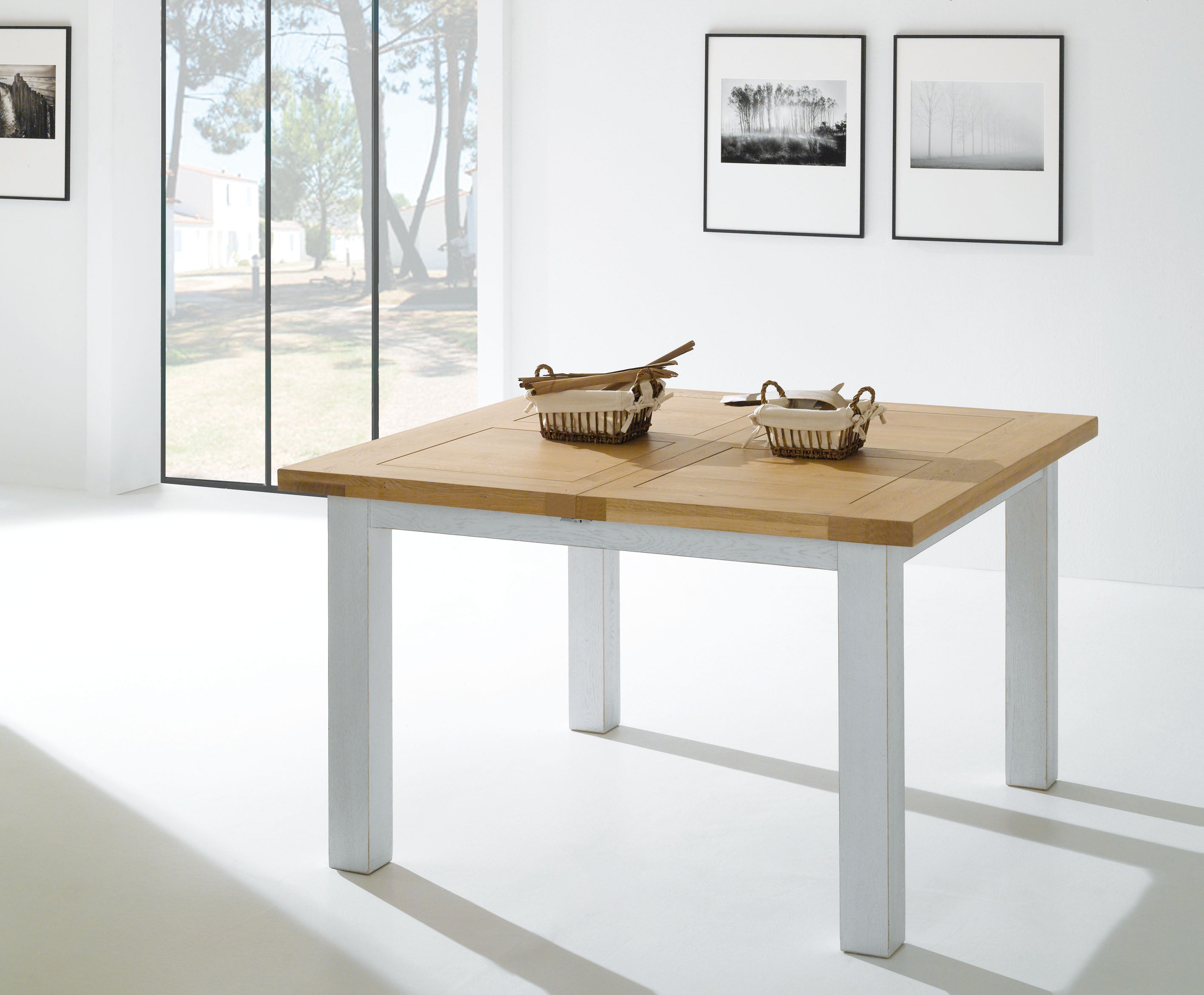 Ateliers de Langres Whitney table carrée chêne massif