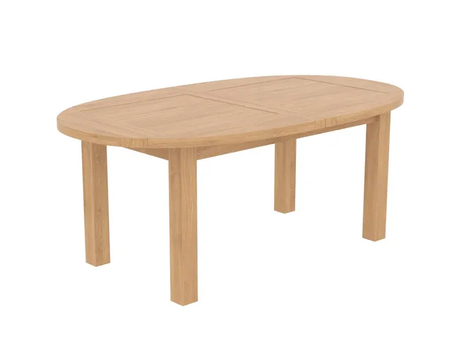 Ateliers de Langres Whitney table ovale chêne massif 1 allonge