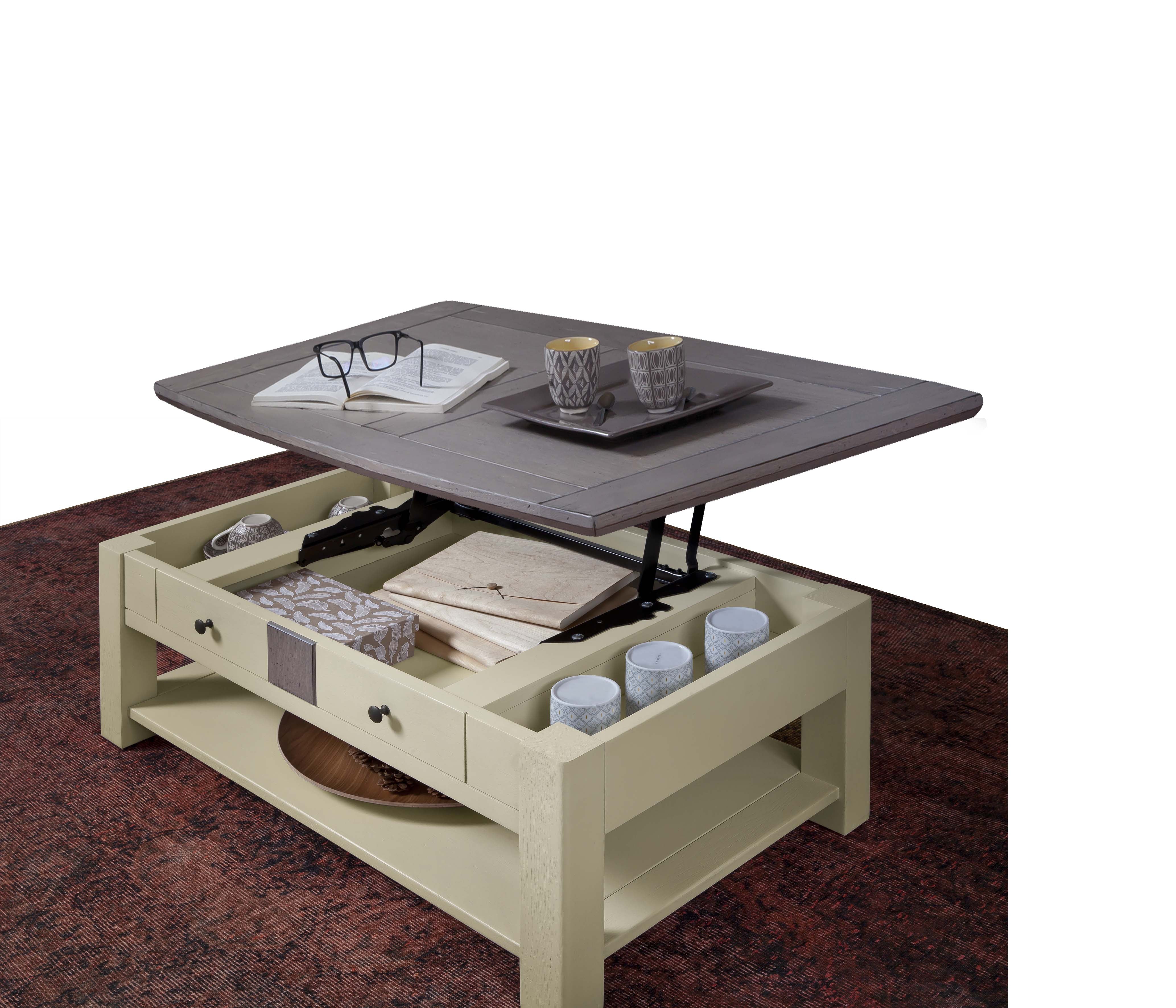 Ateliers de Langres Magellan table basse dinette chêne massif