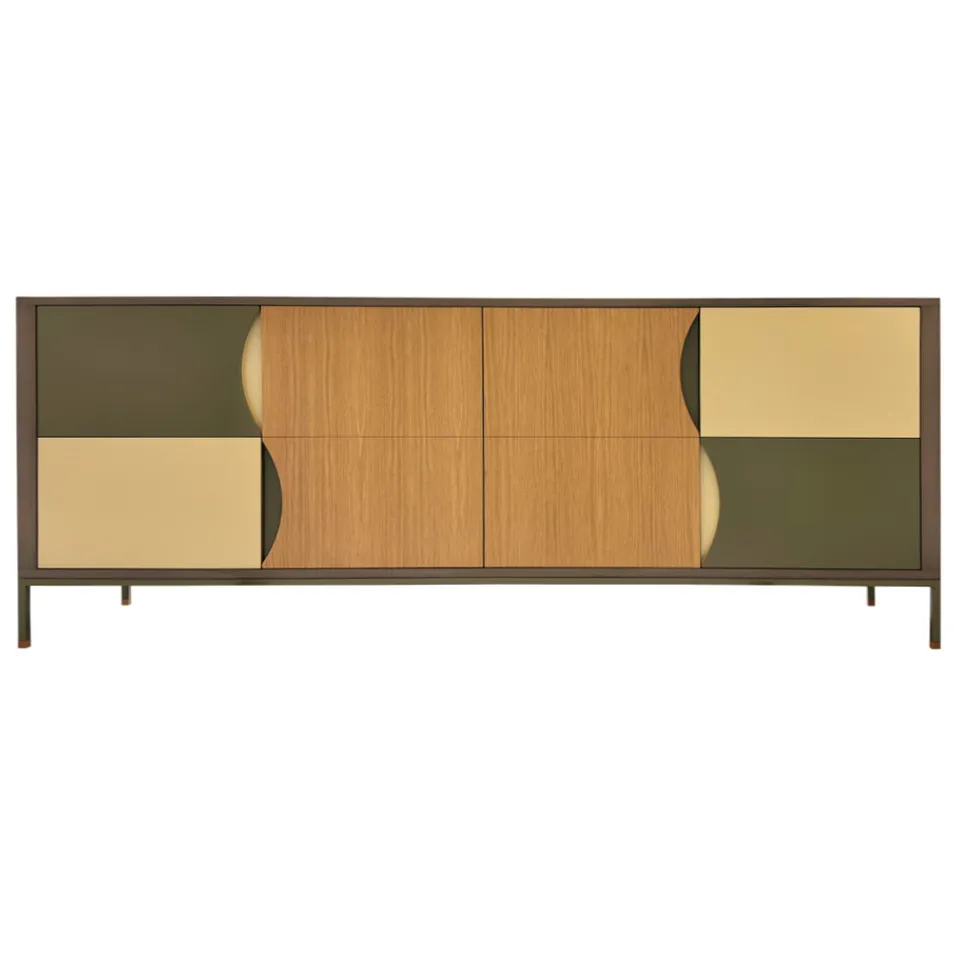 Batel Ellipse enfilade 701 4 portes 210 cm piétement métal