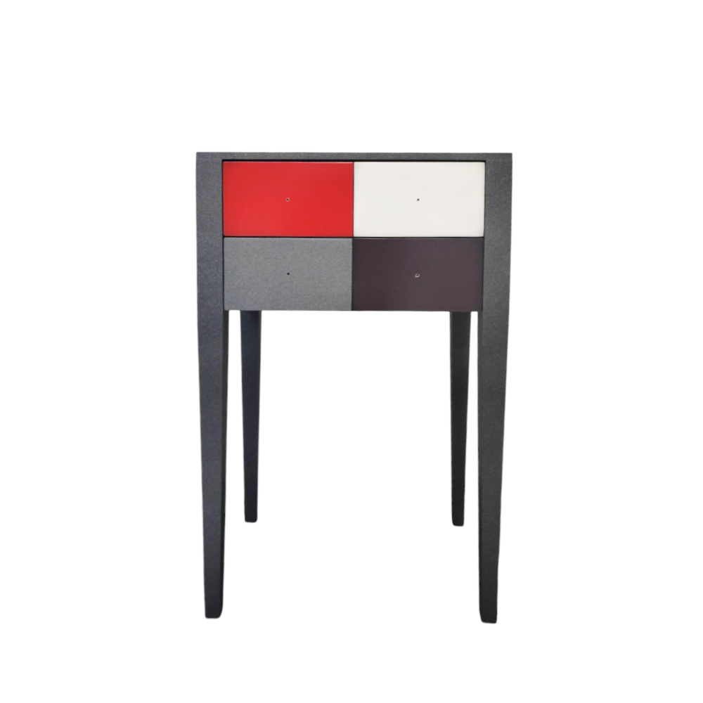 BATEL Multicolore 764 chevet 2 tiroirs 47 cm