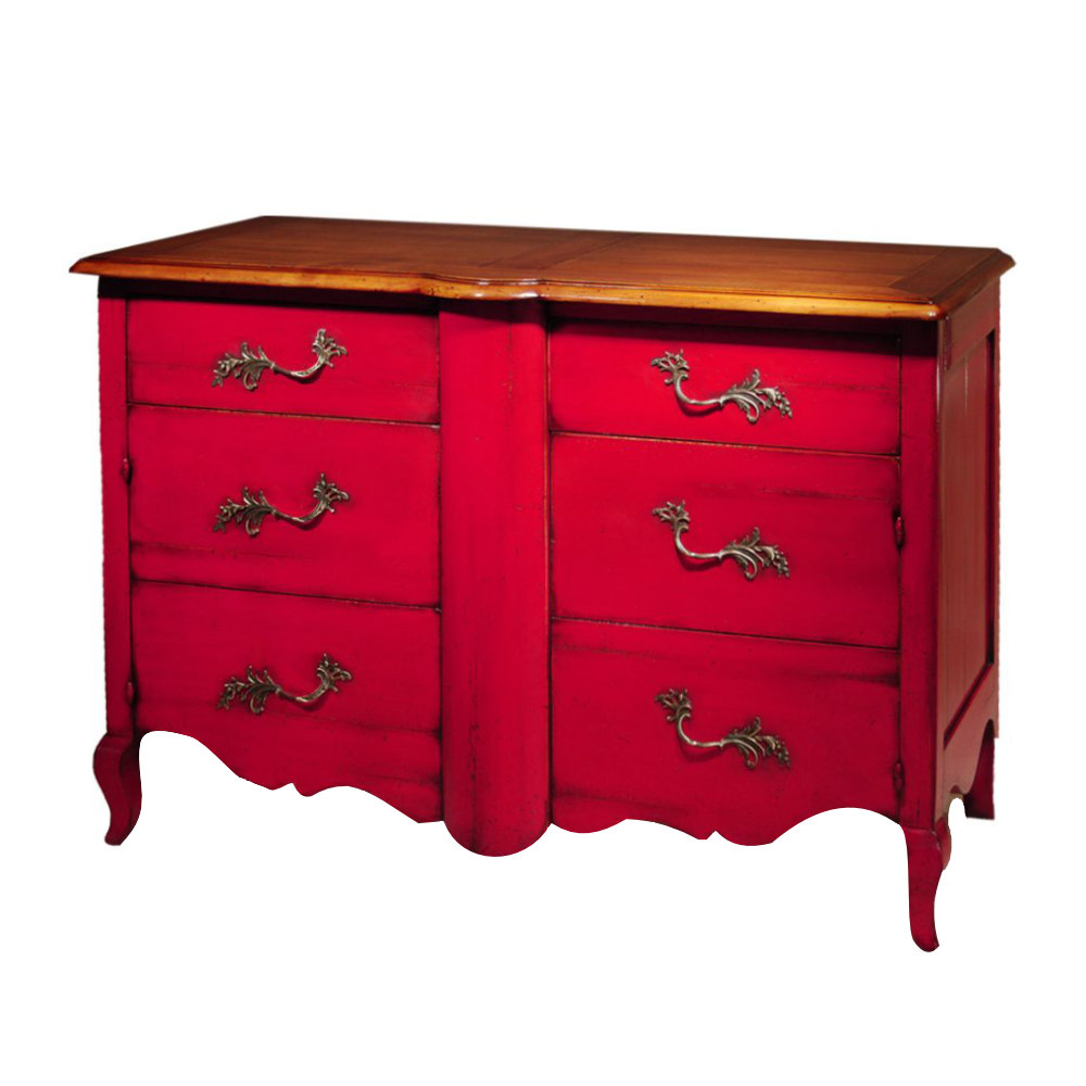 BATEL Arlequin 678 commode 2 tiroirs 2 portes bois 130 cm