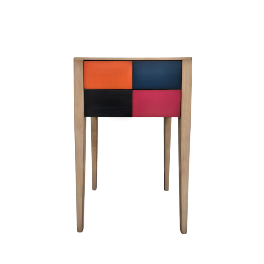 BATEL Multicolore 764 chevet 2 tiroirs 47 cm