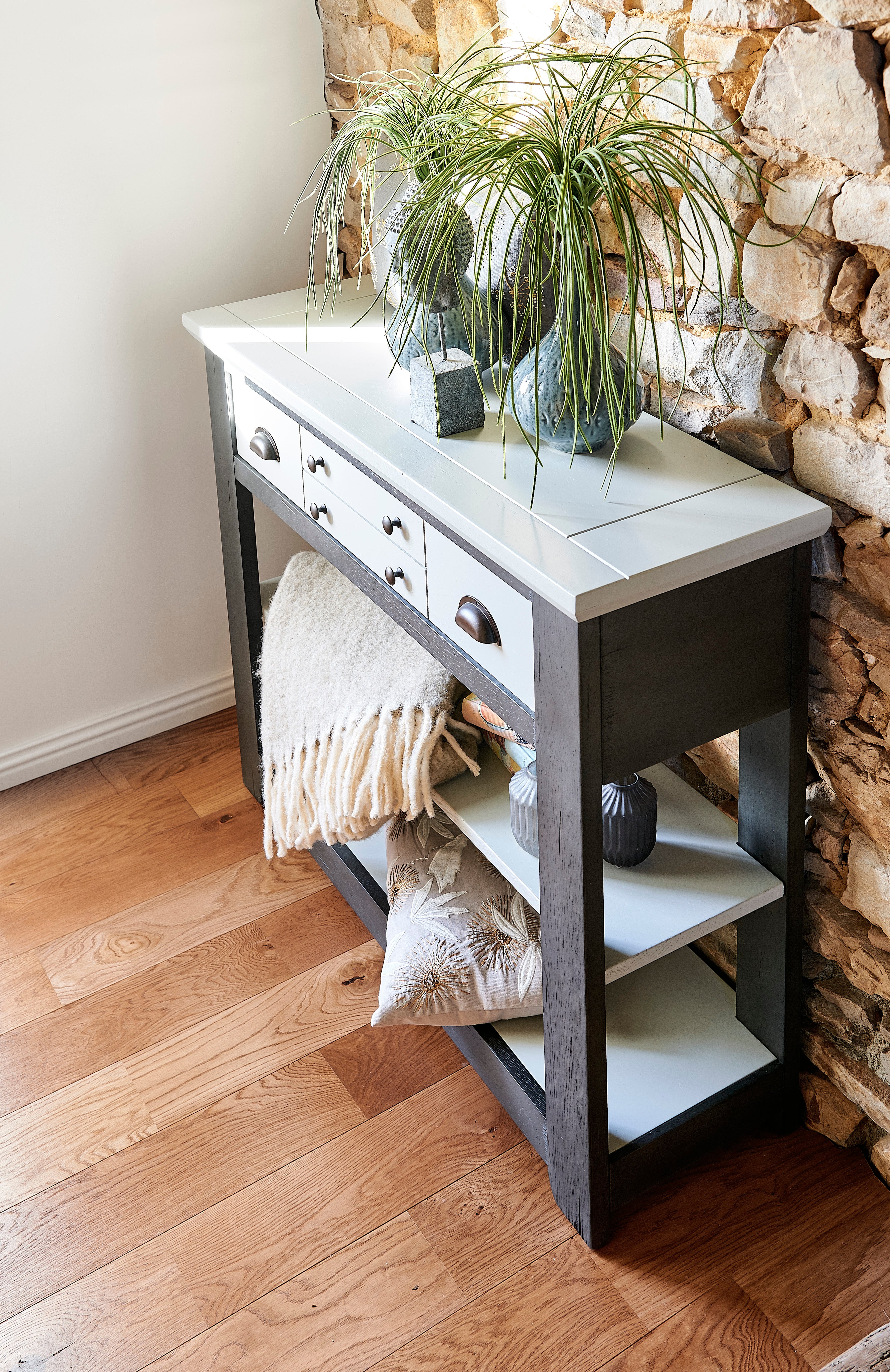 Ateliers de Langres Romance Console 1 tiroir chêne massif