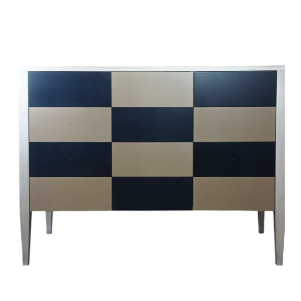 BATEL Multicolore 754P Grande commode bois 2 portes